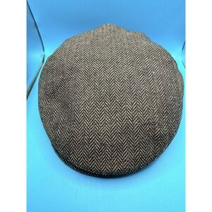 Brixton Hooligan Snap Cap - Brown/Khaki Herringbone Tweed (Size S)